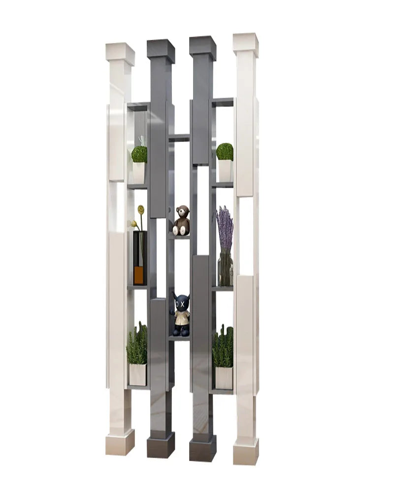 Living room screen partition porch simple white paint hollowed out decoration partition double-sided screen customization