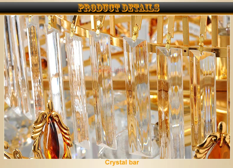 Lustre Stair Chandelier K9 Gold Crystal Chandelier Modern Led Chandeliers Lighting Hotel Villa Lobby Mall Aisle Engineering