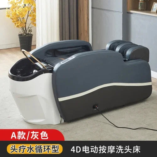 Luxury Ergonomics Hair Washing Bed Smart Fumigation Head Spa Shampoo Chair Salon Massage Shampouineuse Salon Furniture MQ50SC