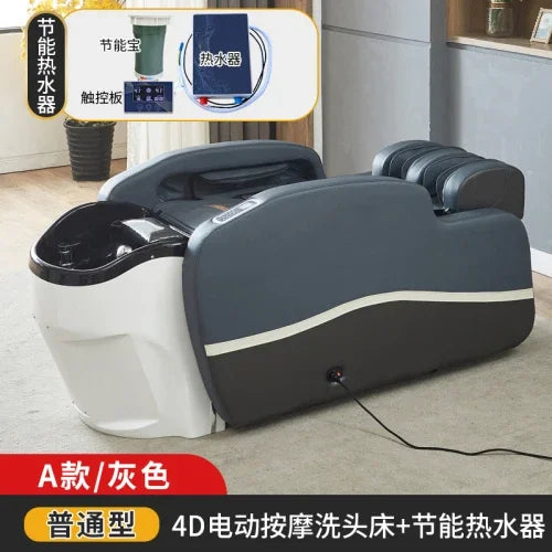 Luxury Ergonomics Hair Washing Bed Smart Fumigation Head Spa Shampoo Chair Salon Massage Shampouineuse Salon Furniture MQ50SC
