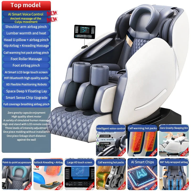 Luxury Full Body Robot AI Smart 4D Zero Gravity Shiatsu Massage Chair electric recliner Massage Chair