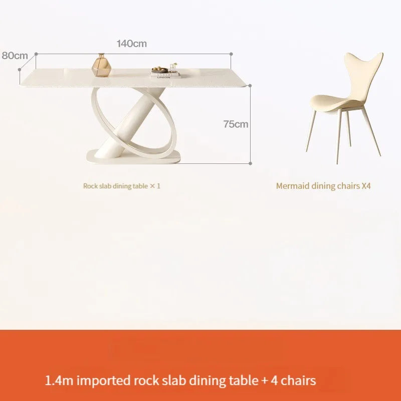 Luxury Table And Chairs In Ivory For Living Room Kitchen Apartment Minimalist Tables Coffee Mesa Auxiliar Salon Hotel Furniture