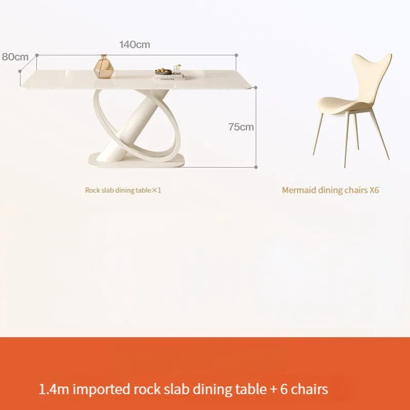 Luxury Table And Chairs In Ivory For Living Room Kitchen Apartment Minimalist Tables Coffee Mesa Auxiliar Salon Hotel Furniture