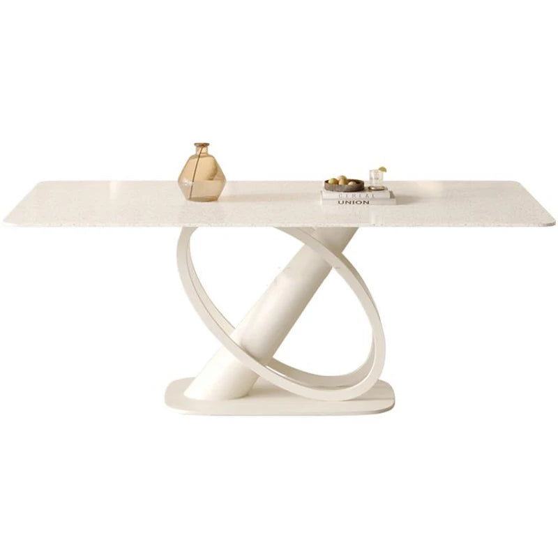 Luxury Table And Chairs In Ivory For Living Room Kitchen Apartment Minimalist Tables Coffee Mesa Auxiliar Salon Hotel Furniture