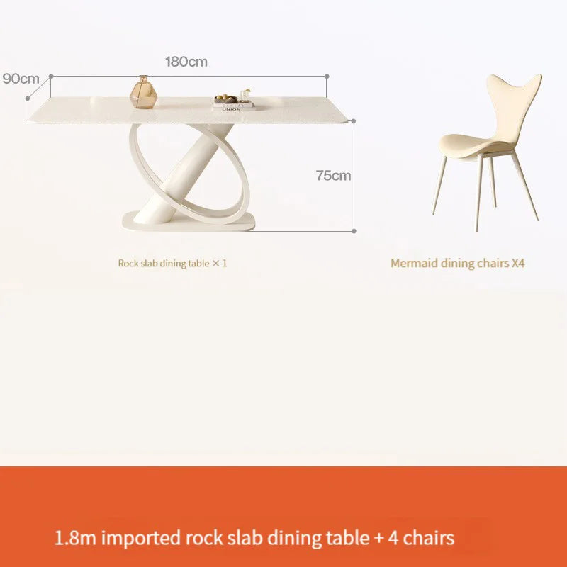 Luxury Table And Chairs In Ivory For Living Room Kitchen Apartment Minimalist Tables Coffee Mesa Auxiliar Salon Hotel Furniture