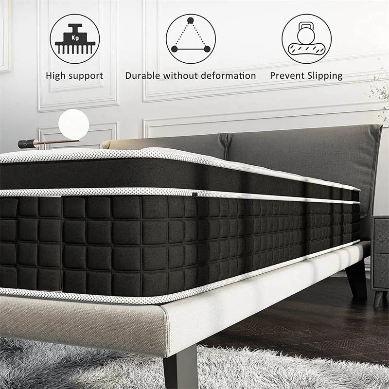 Luxury Top Pocket Spring Mattress with Cooling Gel Memory Latex box spring mattress compression type wholesale price
