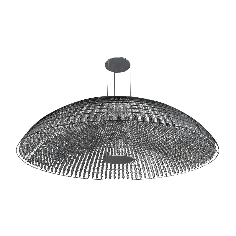 Luxury bedroom crystal chandelier personality round dining room hanging lamp high-end atmospheric villa living room lighting