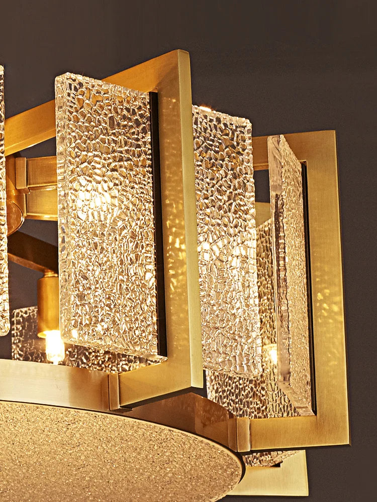Luxury copper living room chandelier atmosphere restaurant light in the bedroom creative villa model room decorative lamps
