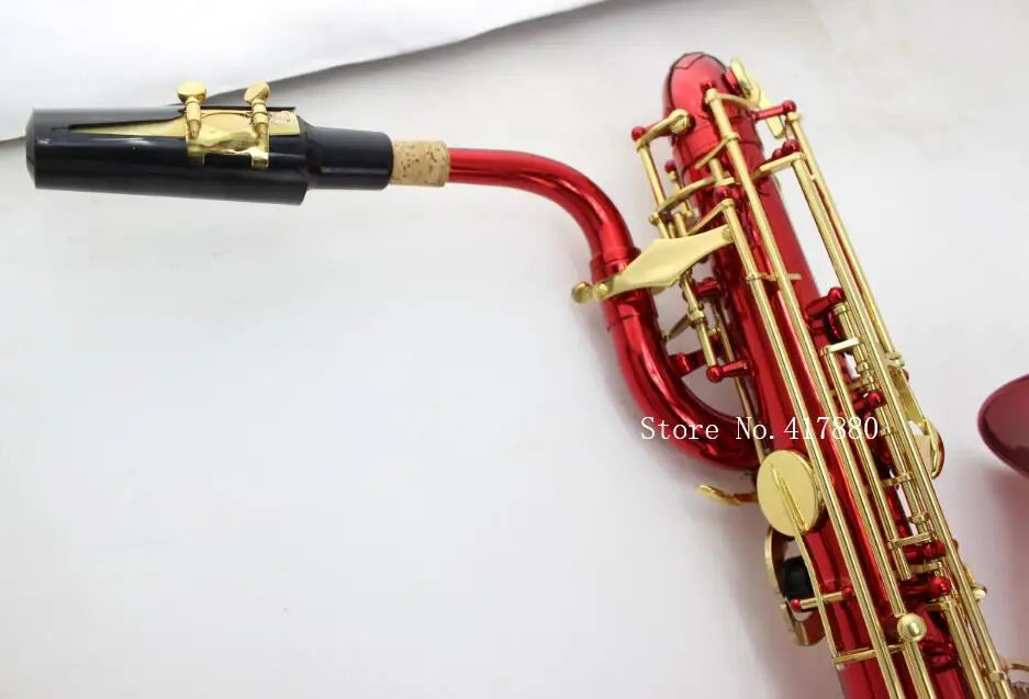 MARGEWATE Baritone Saxophone Unique Red Surface Dragon Pattern Bari Sax with Good Condition Free Shipping