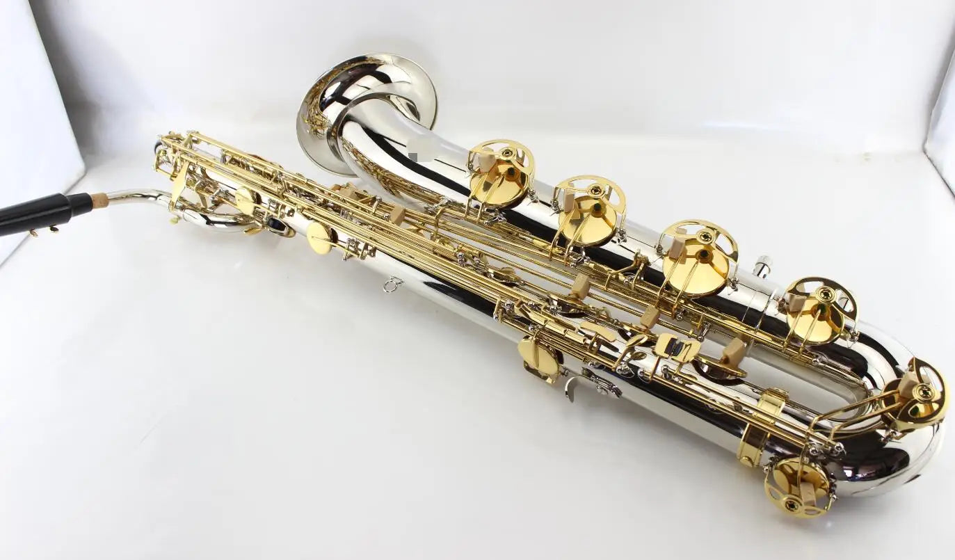 MARGEWATE Eb Baritone Saxophone Brass Nicke Silver Gold Key Bari Sax New Arrival Musical Instrument with Mouthpiece Case