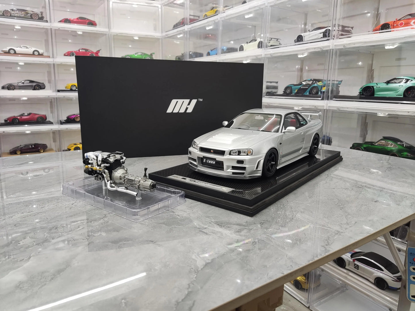 MH Motorhelix 1:12 GTR R34 Z-tune JDM Limited to 50 Pieces Simulation Resin Static Car Model Toys Gift
