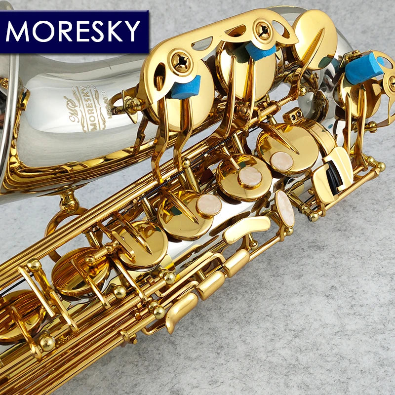 MMOOKA MORESKY E-Flat Eb Alto Saxophone Gold Keys Cupronickel With Case Wind Music Instrument MAS-5000