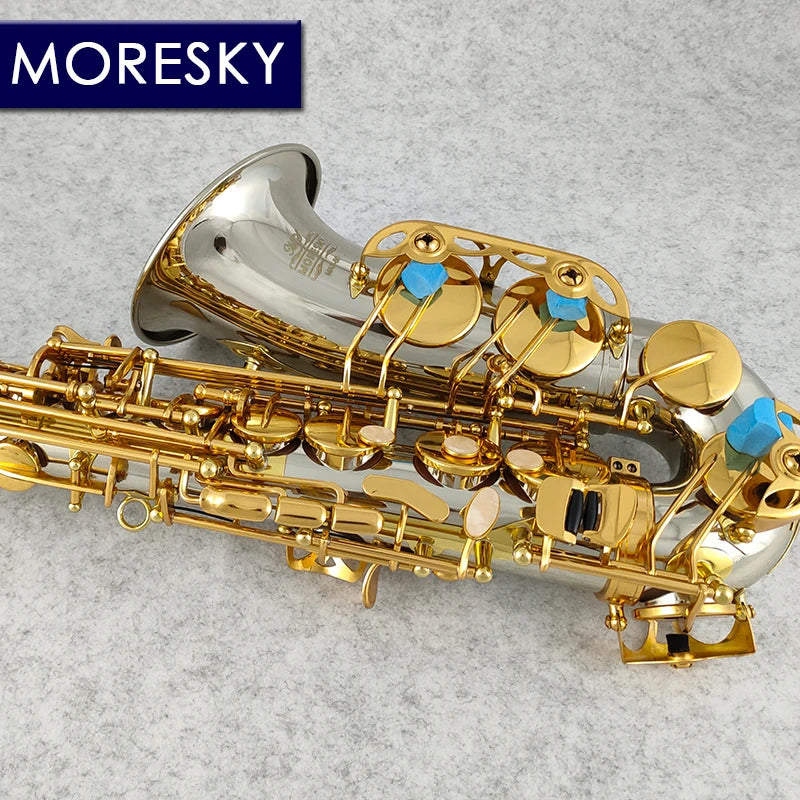 MMOOKA MORESKY E-Flat Eb Alto Saxophone Gold Keys Cupronickel With Case Wind Music Instrument MAS-5000