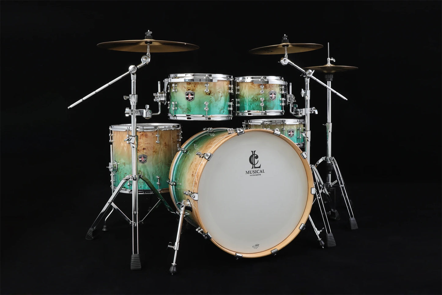 MMOOKA Made in China percussion instruments 5 drums 2/3/4 cymbals drum set beginner of practical drum kit
