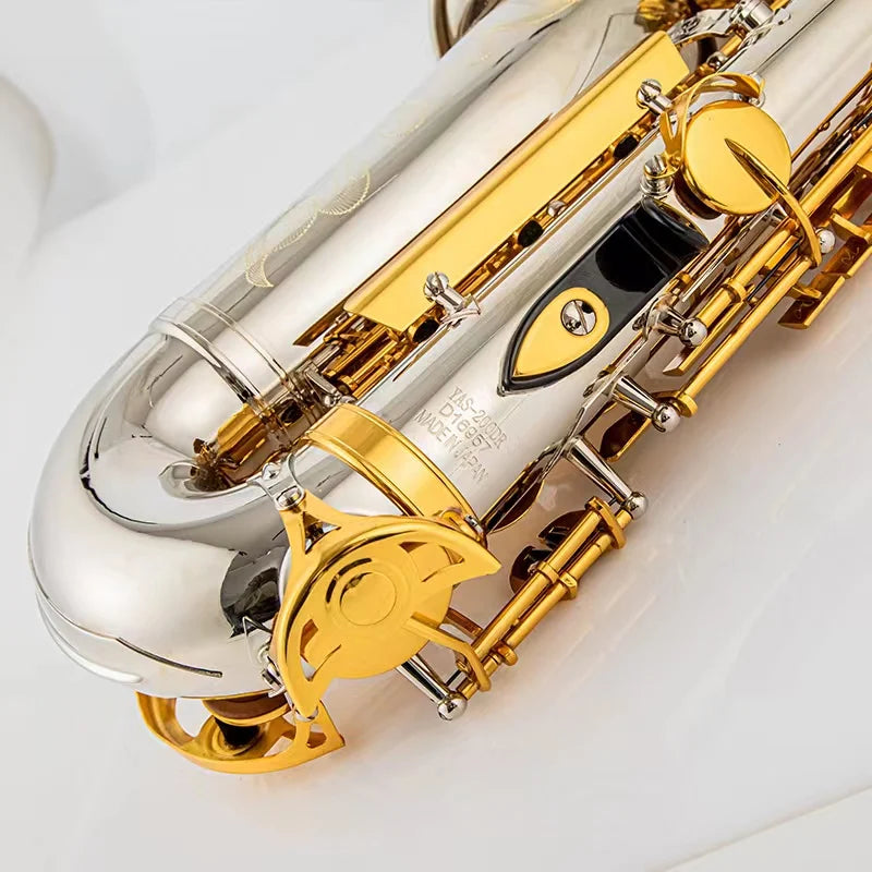 Made in Japan 200 Alto Saxophone Nickel Plated Gold Key Professional Sax Mouthpiece With Case and Accessories
