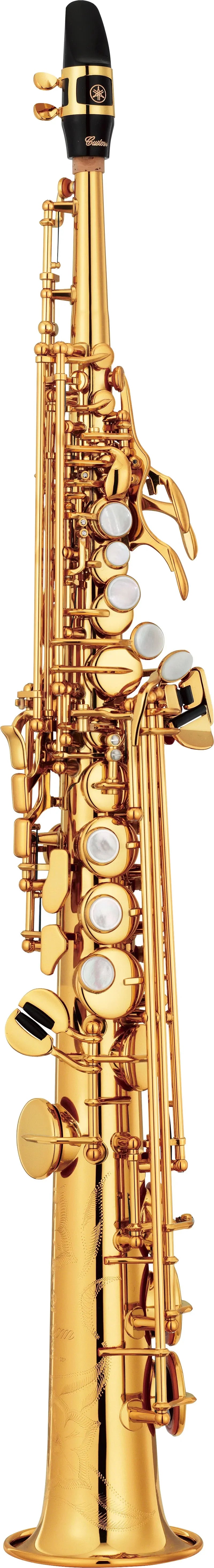 Made in Japan 82Z Brass Straight Soprano Bb Flat Sax Saxophone Woodwind Instrument Natural Shell Key Carve Pattern with Carryi