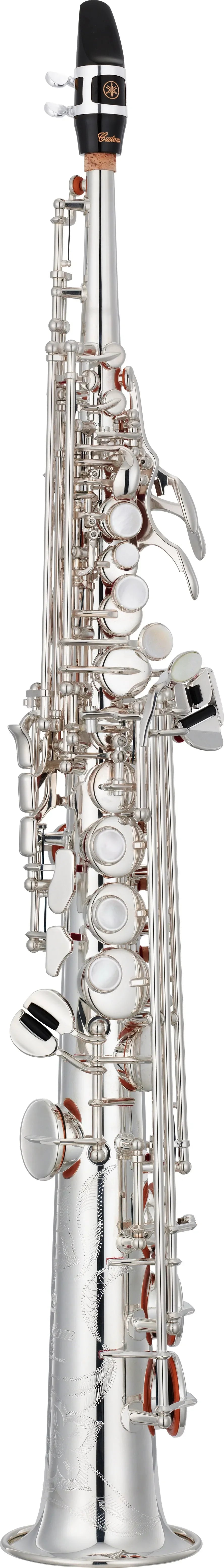 Made in Japan 82Z Brass Straight Soprano Bb Flat Sax Saxophone Woodwind Instrument Natural Shell Key Carve Pattern with Carryi