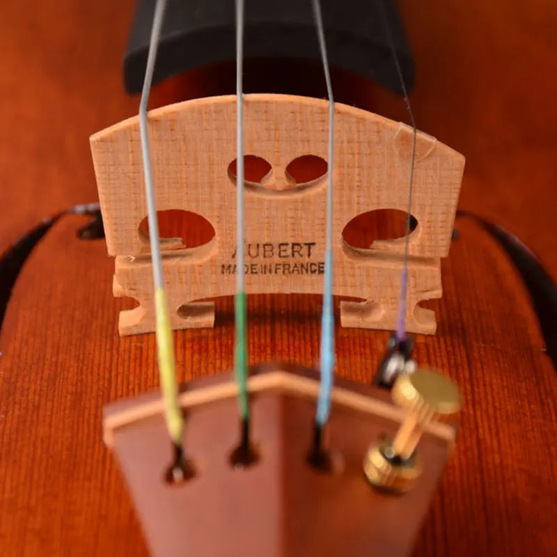 MMOOKA Maggini style, Best Model, A T20+ Violin Fitted Aubert Bridge and Dominant 135B,ipe bow, shouldrest, upgrade hzv04 case