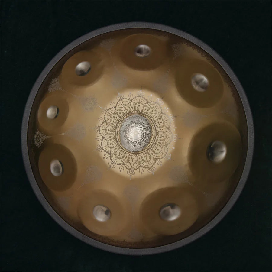Electronic musical instruments Mandala Handpan Drums Nitriding Steel 9/10 Notes 22 Inches Worry Free Drum Instrument for Beginners' Percussion Hand Drum