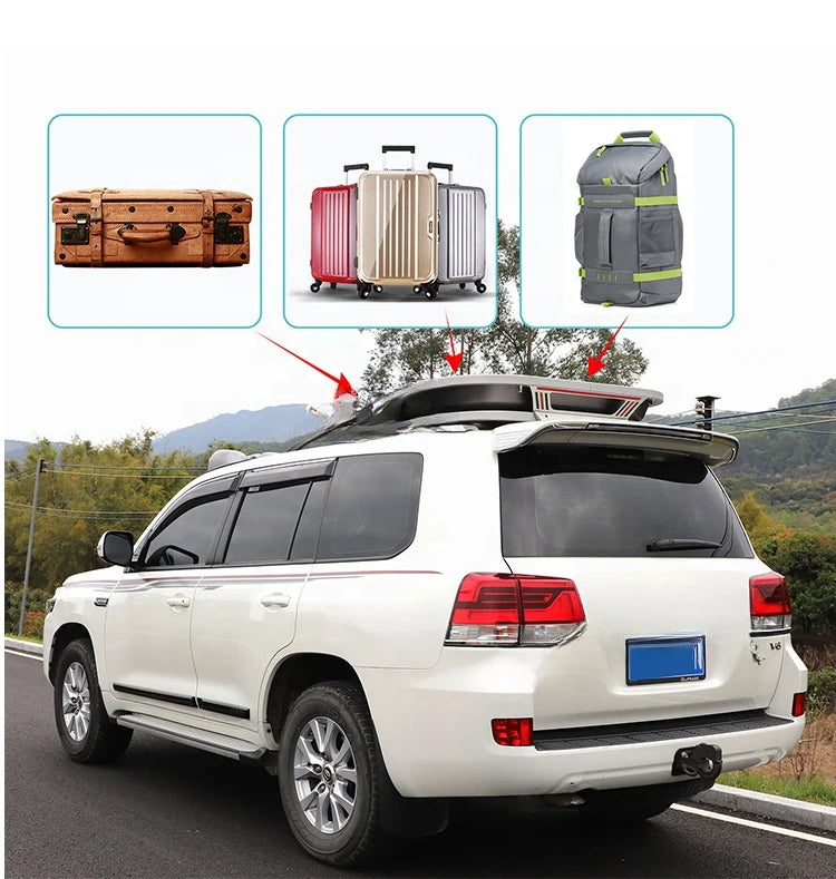 Manufacturer Aviation Aluminum Alloy Cold and Hear Resistant engineering ABS Car Roof Luggage Rack Car with Spotlight