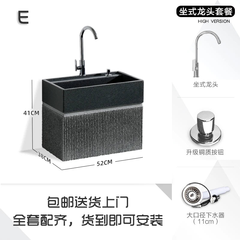 Marble laundry sink, courtyard sink, outdoor sink, countertop, villa sink, outdoor sink