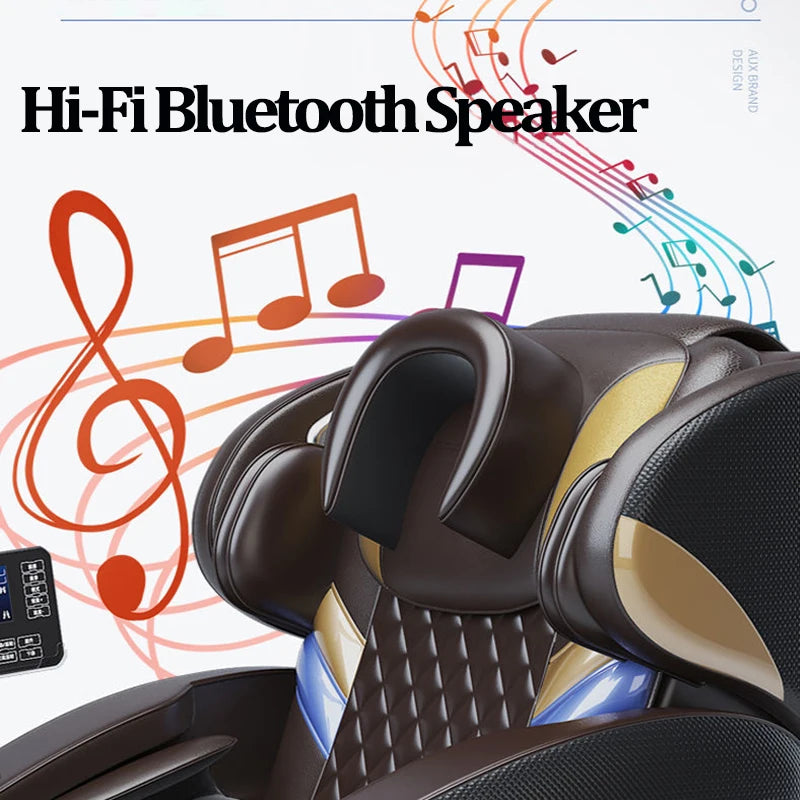 Massage Chair Touch Screen Zero Gravity Chairs Shiatsu Foot Massage Chair with Bluetooth Smart Health CareMusic Kneading