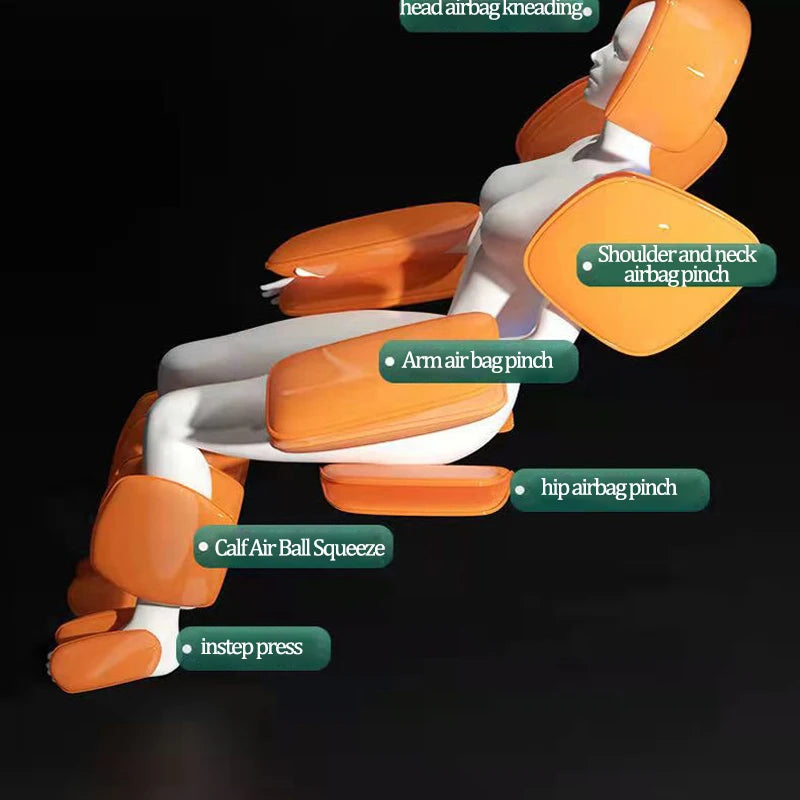Massage Chair Touch Screen Zero Gravity Chairs Shiatsu Foot Massage Chair with Bluetooth Smart Health CareMusic Kneading