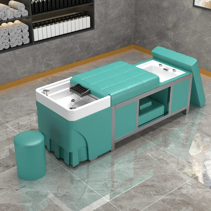 Massage Foot Basin Hair Washing Bed Lounge Comfort Fumigation Smart Shampoo Chair Salon Luxury Shampouineuse Furniture