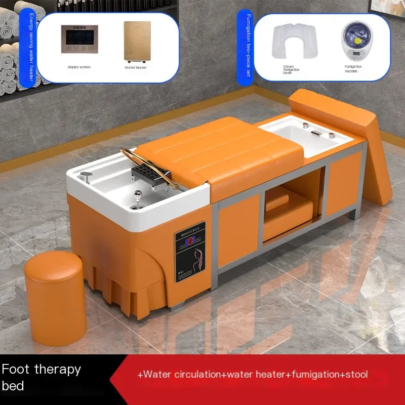 Massage Foot Basin Hair Washing Bed Lounge Comfort Fumigation Smart Shampoo Chair Salon Luxury Shampouineuse Furniture