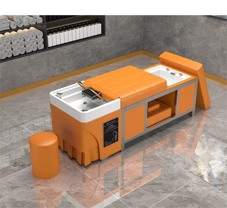 Massage Foot Basin Hair Washing Bed Lounge Comfort Fumigation Smart Shampoo Chair Salon Luxury Shampouineuse Furniture