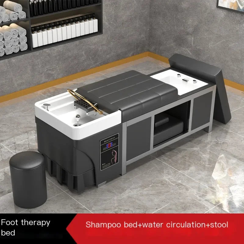 Massage Foot Basin Hair Washing Bed Lounge Comfort Fumigation Smart Shampoo Chair Salon Luxury Shampouineuse Furniture