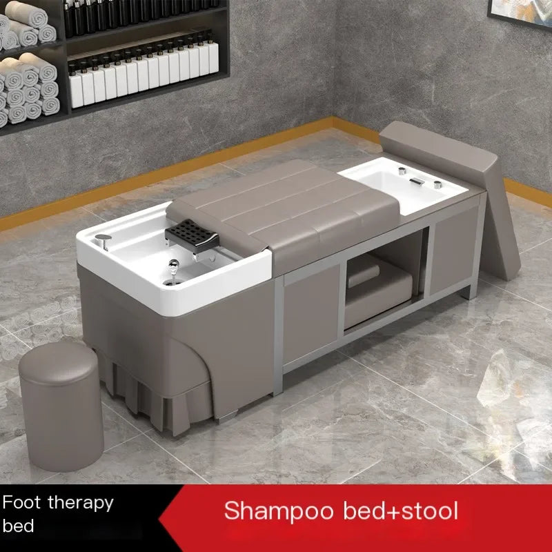 Massage Foot Basin Hair Washing Bed Lounge Comfort Fumigation Smart Shampoo Chair Salon Luxury Shampouineuse Furniture
