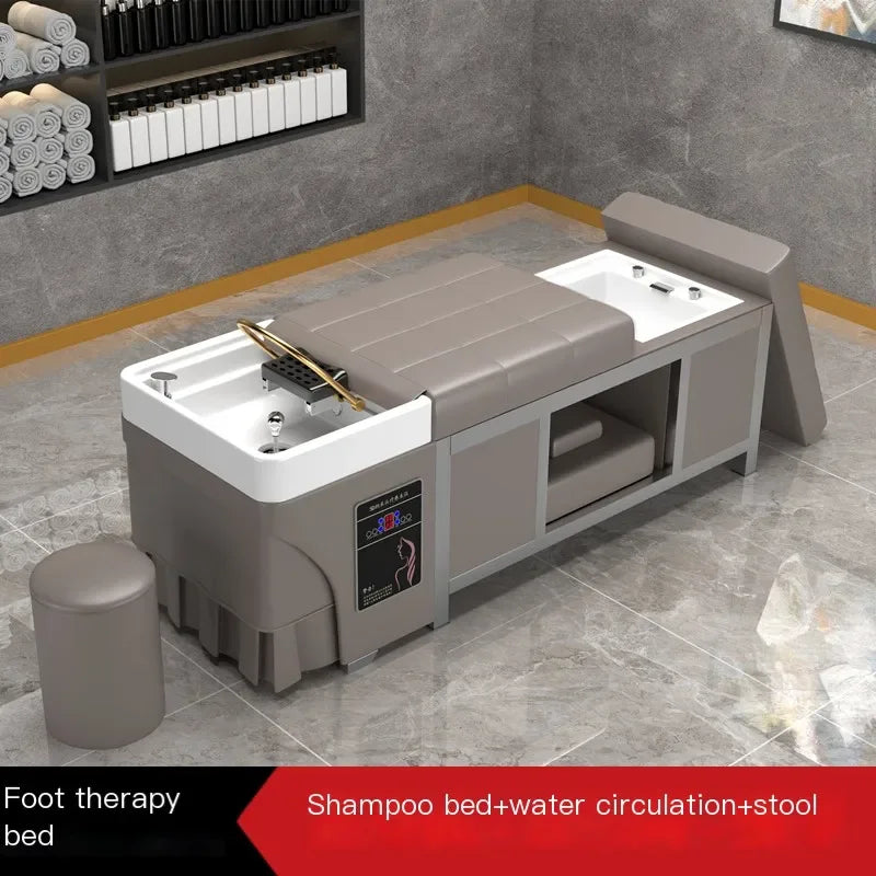 Massage Foot Basin Hair Washing Bed Lounge Comfort Fumigation Smart Shampoo Chair Salon Luxury Shampouineuse Furniture