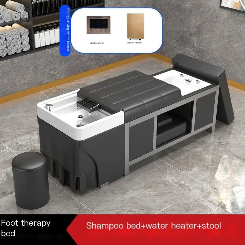 Massage Foot Basin Hair Washing Bed Lounge Comfort Fumigation Smart Shampoo Chair Salon Luxury Shampouineuse Furniture