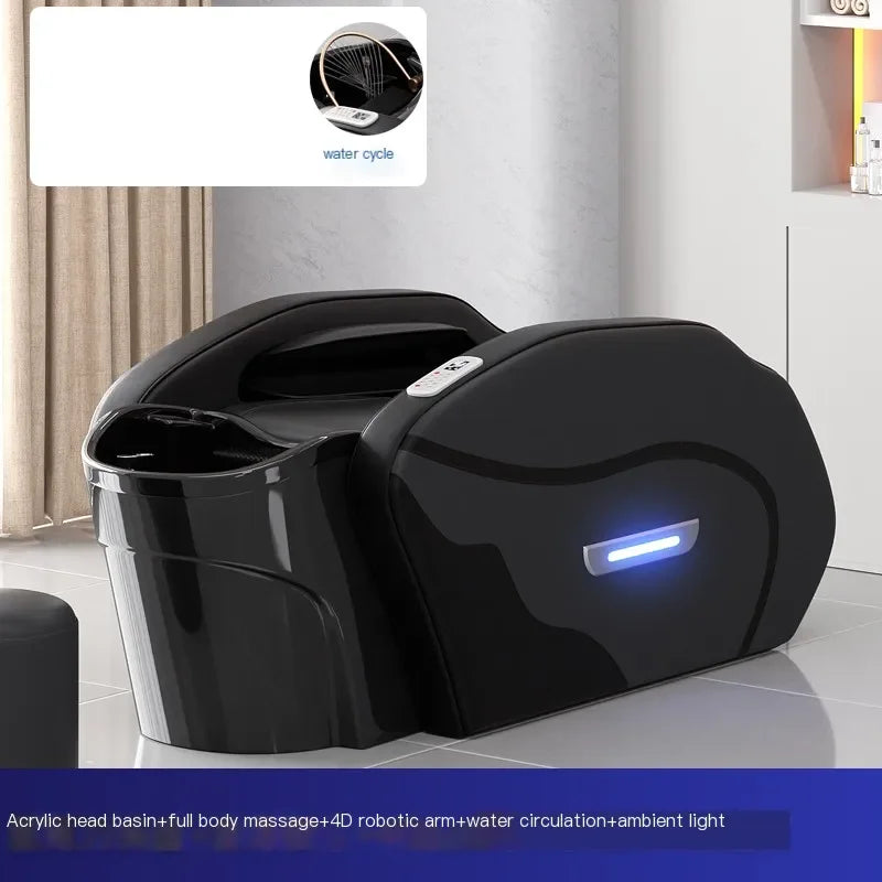Massage Head Spa Shampoo Chair Luxury Smart Water Circulation Hair Salon Equipments Chair Shampouineuse Furniture MQ50SC