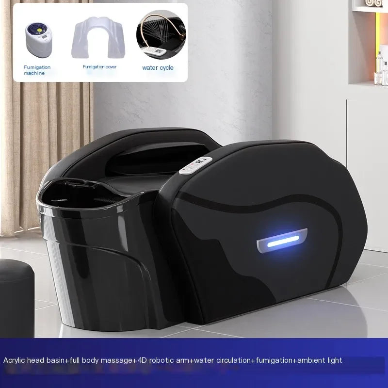 Massage Head Spa Shampoo Chair Luxury Smart Water Circulation Hair Salon Equipments Chair Shampouineuse Furniture MQ50SC