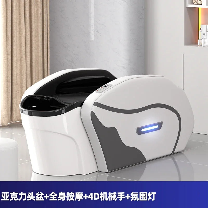Massage Head Spa Shampoo Chair Luxury Smart Water Circulation Hair Salon Equipments Chair Shampouineuse Furniture MQ50SC