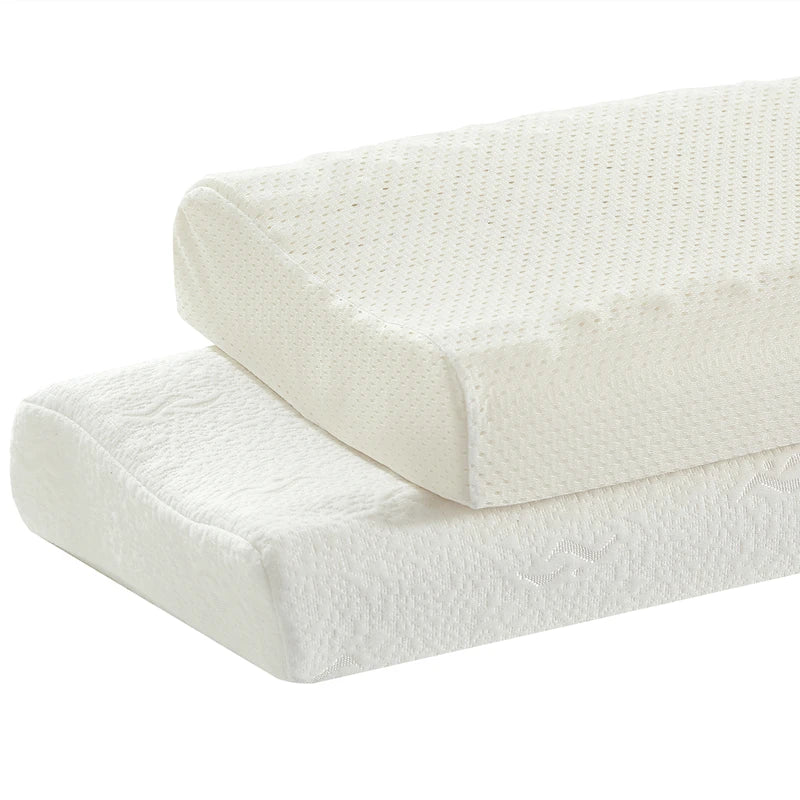 Massage Latex Pillow SGS Certification 2 Pieces Natural Latex Filling Neck Protect Vertebrae Health Care Slow Rebound Pillowcase