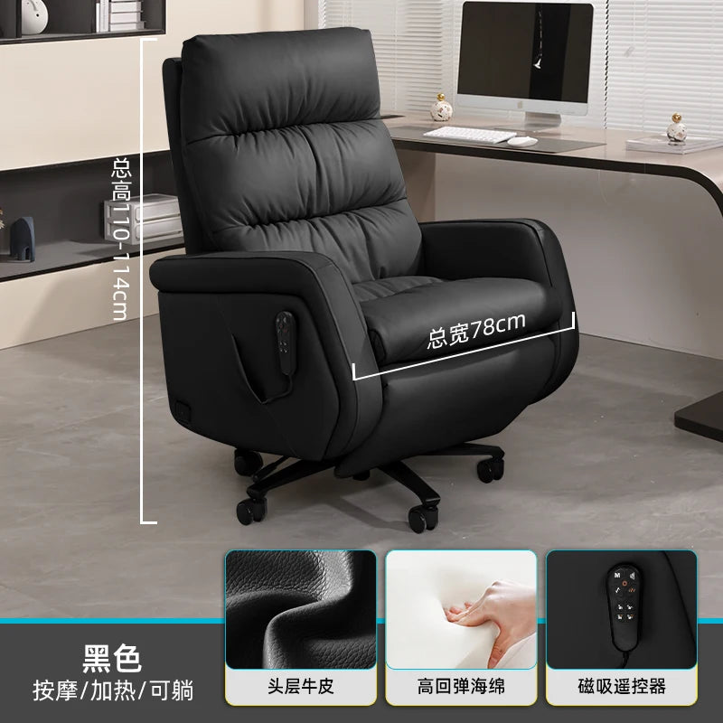 Massage Leather Reading Office Chairs Luxury Ergonomic Cushion Design Office Chairs Comfortable Silla Escritorio Gaming SY50OC