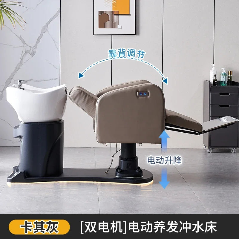 Massage Shampoo Chair Hair Salon Luxury Comfort Head Spa Ergonomics Hair Wash Chair Smart Shampouineuse Furniture MQ50SC