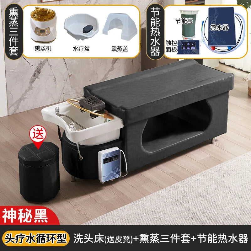 Massage head therapy bed, hair salon, beauty salon, hot water heater, constant temperature water circulation fumigation, Thai st