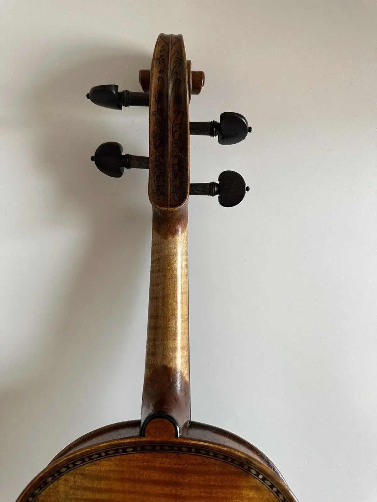 Master 4/4 violin Hellier Model flamed maple back spruce top Shell Inlay K3592