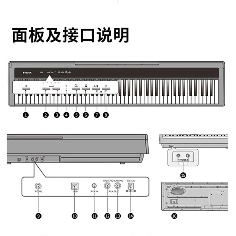 Midi Controller Keyboard Piano Organ Learning Childrens Digital Piano 88 Keys Midi Pad Teclado Infantil Electric Instrument