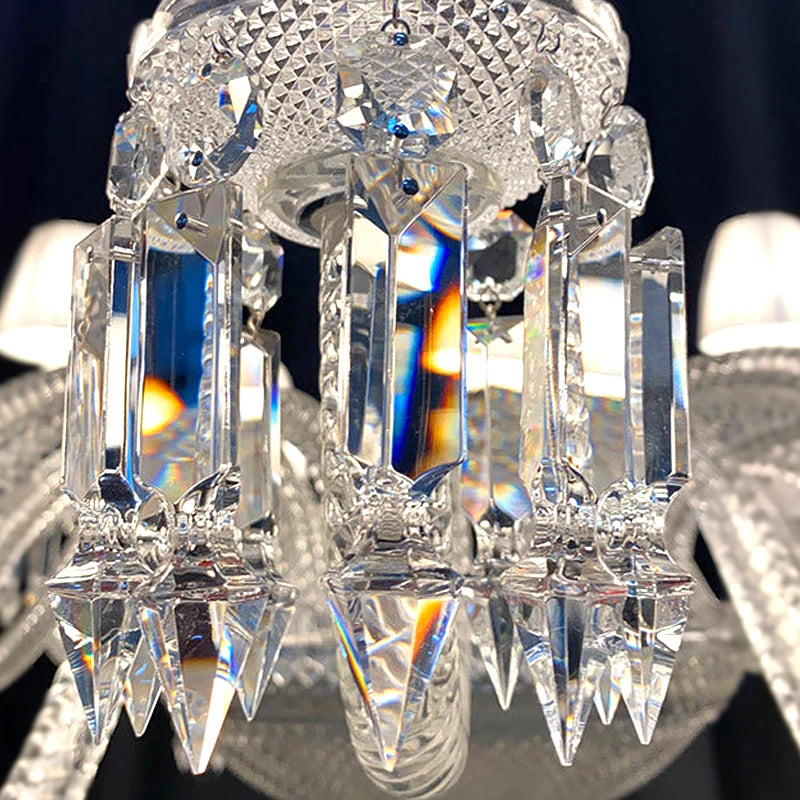 Modern Decoration Indoor Lighting Crystal Pendant Light Villa Living Room Ceiling Suspension Chandelier Lights Luxury