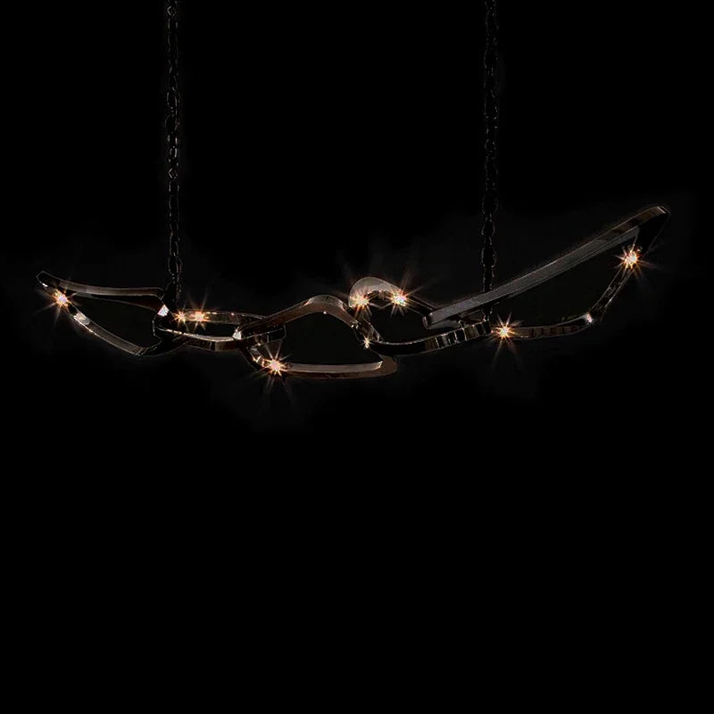 Modern European And American New Restaurant Chandeliers Italian Designer Bar Pendant Light Luxury Villa Stainless Steel Lamps