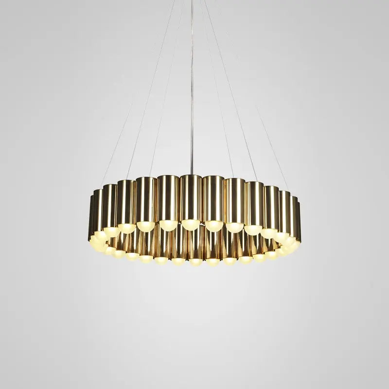 Modern Luxury Art LED Chandelier Round Water Pipe LED Personality Designer Villa Living Room Dining Room Lighting Interior Decor