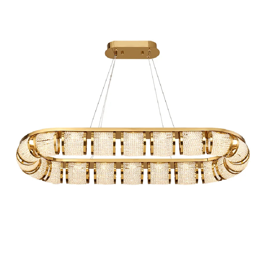 Modern Luxury LED Chandeliers Dining Living Room Gold Lighting Hanging Fixtures Villa Lobby Home Decoration Stainless Steel Lamp