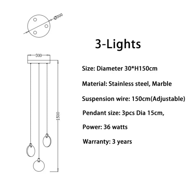 Modern Marble Crystal LED Chandeliers For Staircase Living Room Luxury Round Cristal Hanging Lamps Villa Long Lighting Fixtures