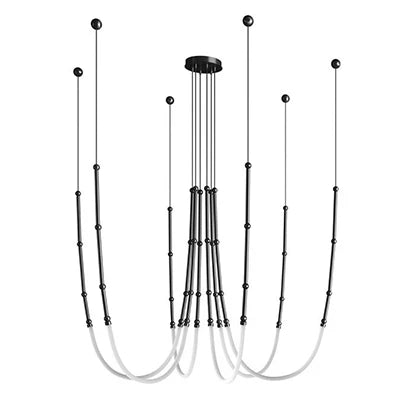 Modern designer villa simple duplex floor lotf stairwell chandelier