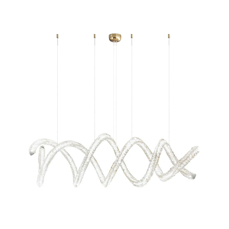 Modern light luxury restaurant chandelier dining room crystal lamp strip lamp simple atmosphere villa art bar lamp